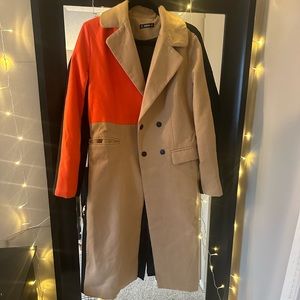 Long brown trench